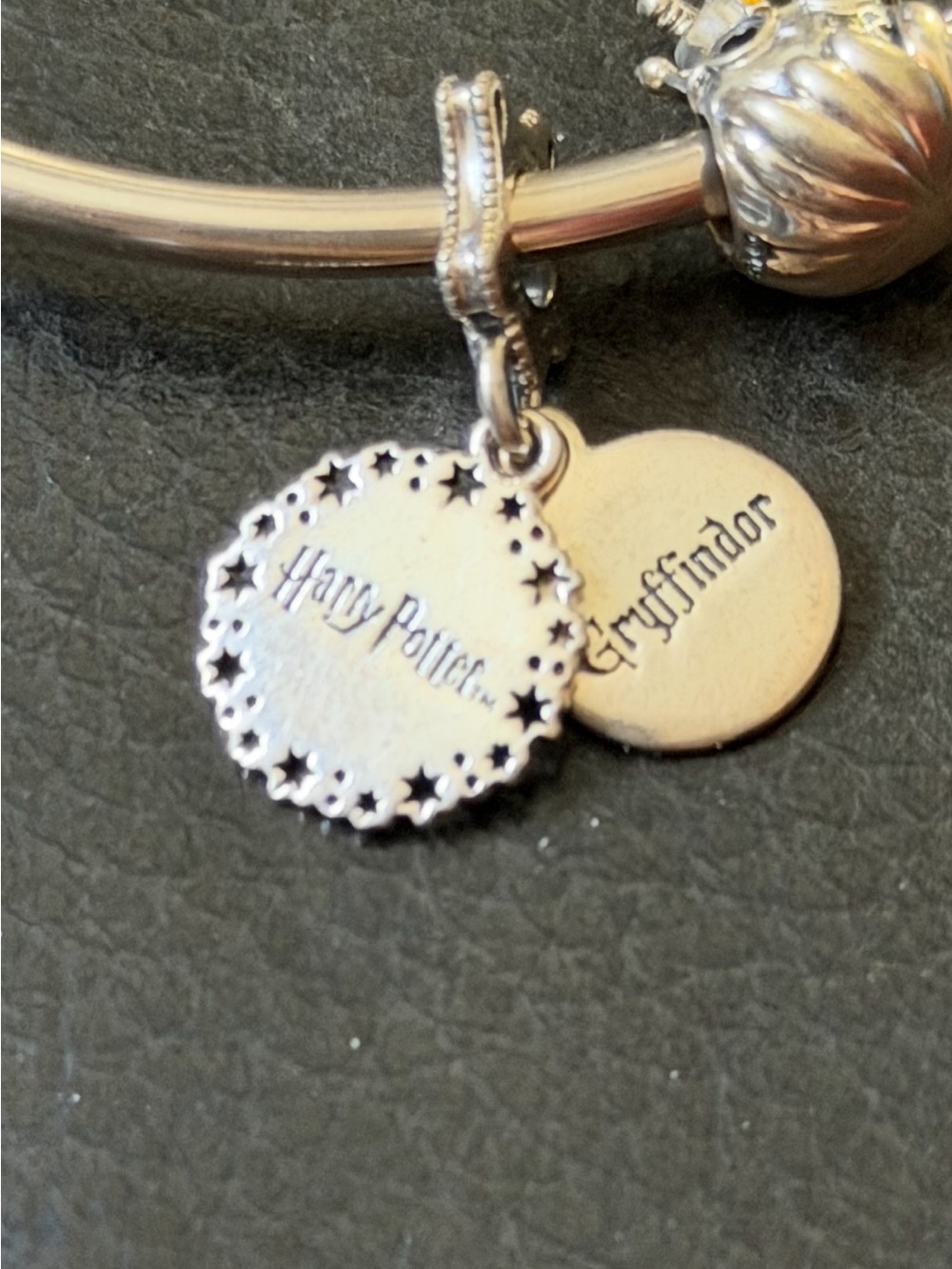 Pandora Harry Potter silver bangle with multiple charms. - Picture 3 of 6